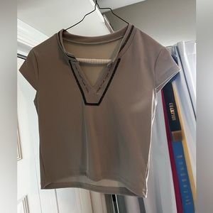 Grey cropped top
